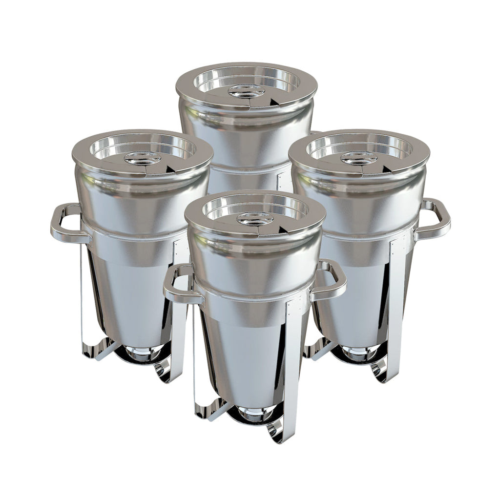 SOGA 4X 11L Round Stainless Steel Soup Warmer Marmite Chafer Full Size Catering Chafing Dish $ 709.50