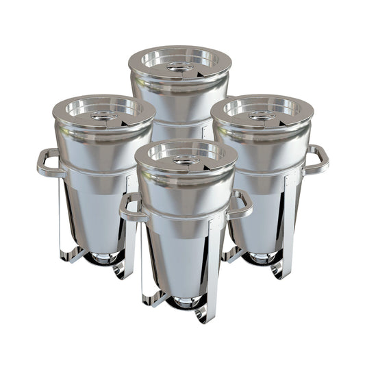 SOGA 4X 11L Round Stainless Steel Soup Warmer Marmite Chafer Full Size Catering Chafing Dish
