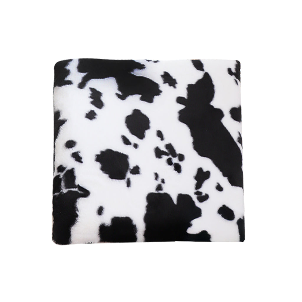 SOGA Black Cow Print Cushion – Soft Plush Backrest for Home & Office $ 57.90