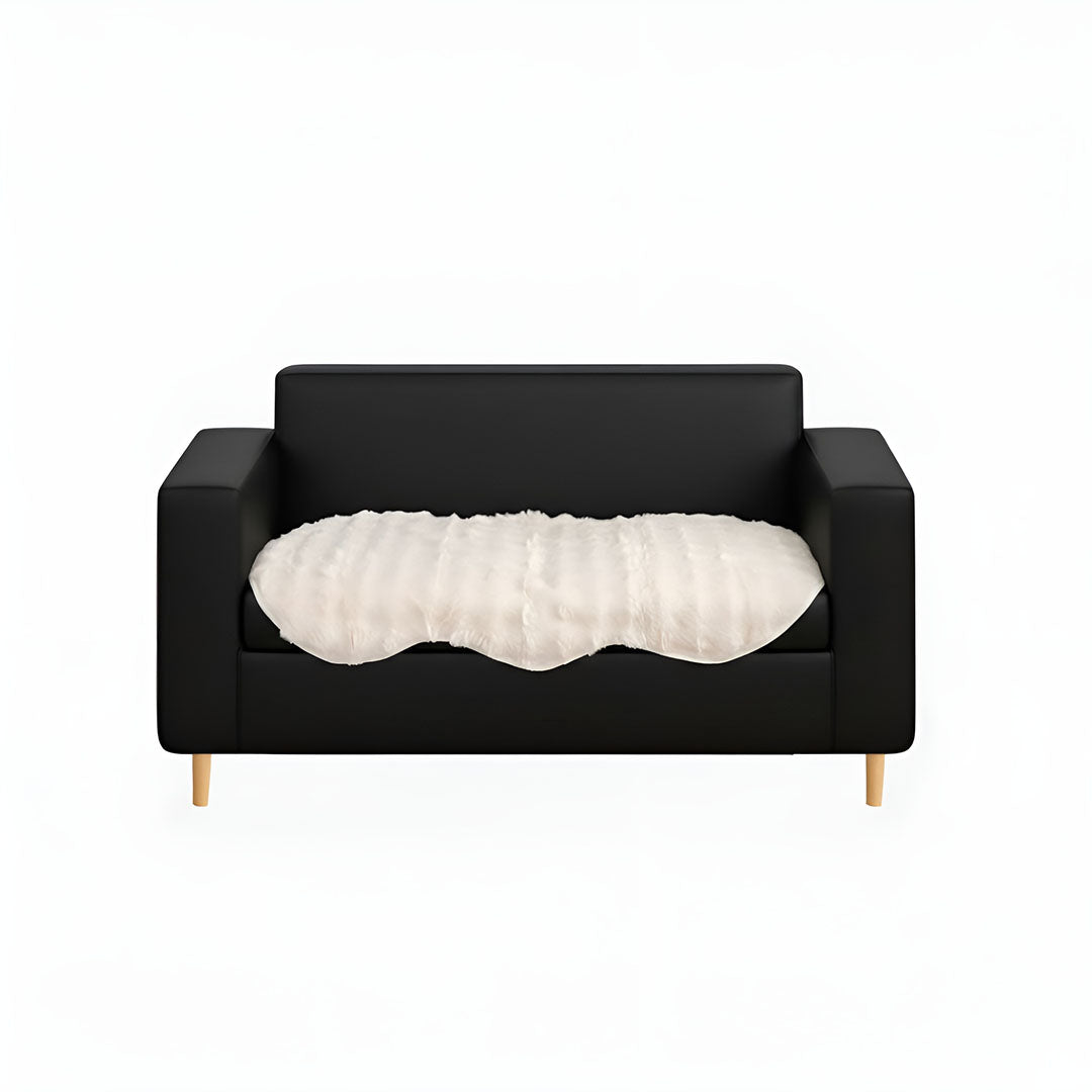 SOGA Two-seater Cream Faux Fur Throw Blanket 90x160cm Polyester