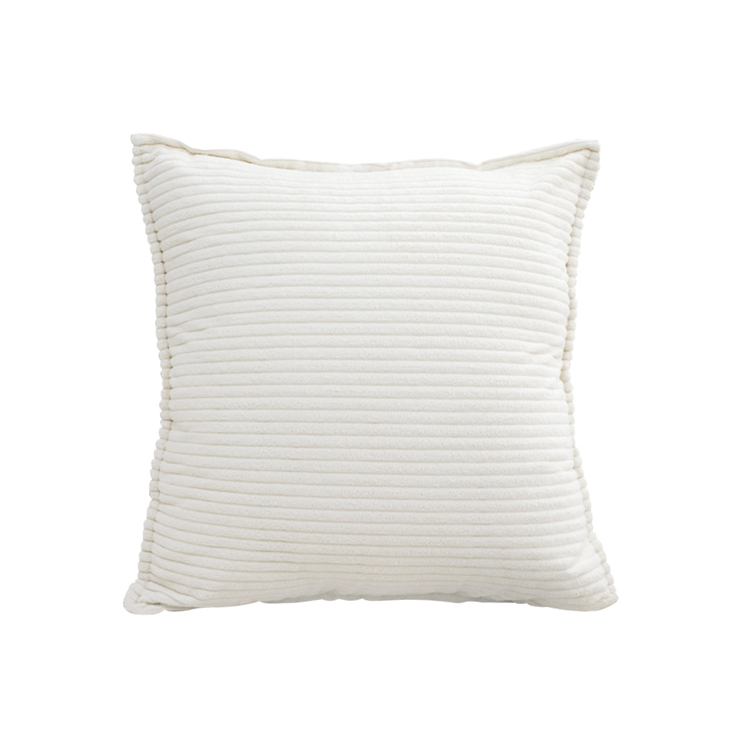 SOGA 50cm Beige Throw Pillow Warm Wabi-sabi Striped Corduroy Square For Home Decor $ 66.90
