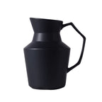 SOGA 23.5x19.5cm Ornament Black Modern Vase Pitcher with Angular Handle Sleek Minimalist for Home Decor $ 48.90