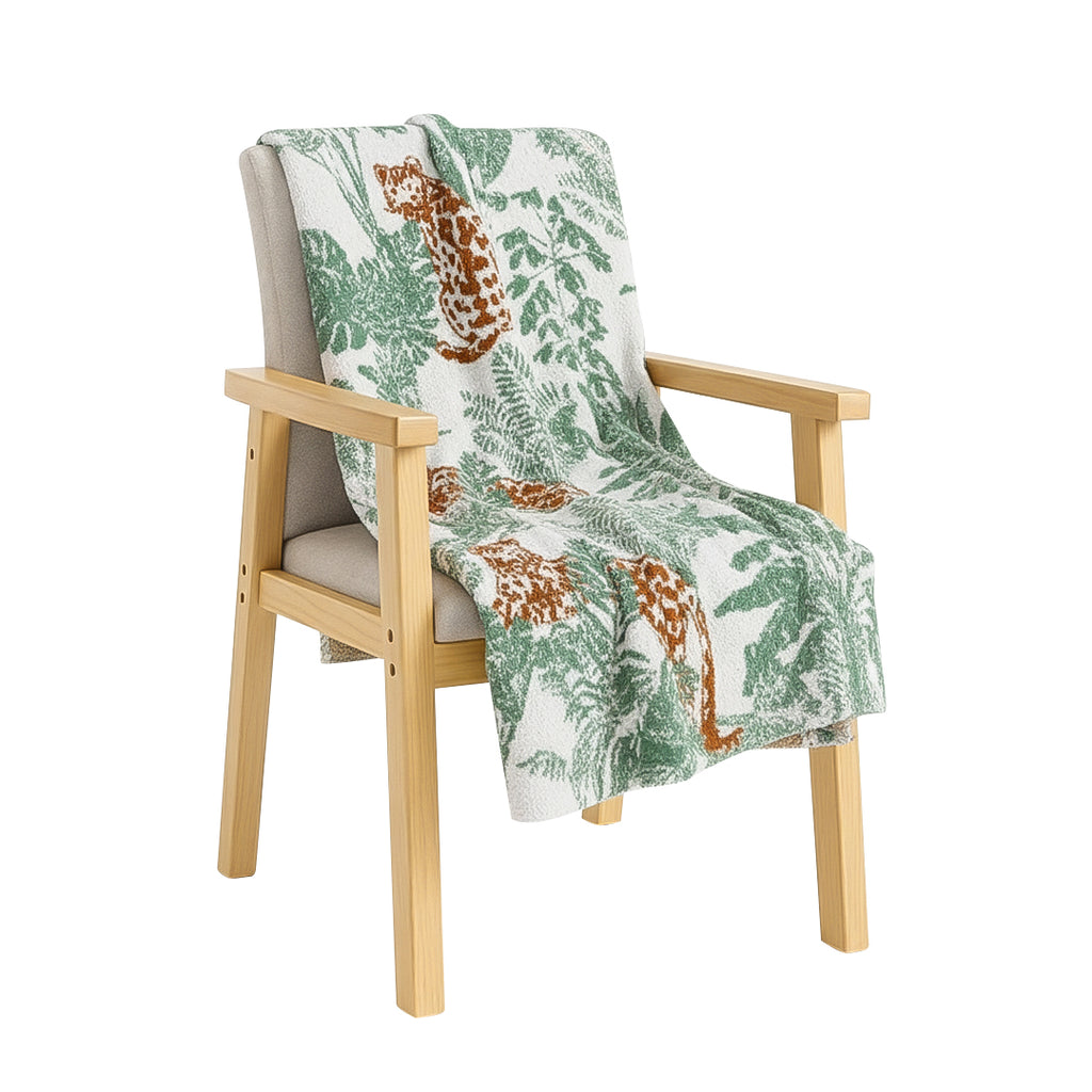 SOGA Tropical Leaf Print Throw Blanket 130x180cm Soft Polyester