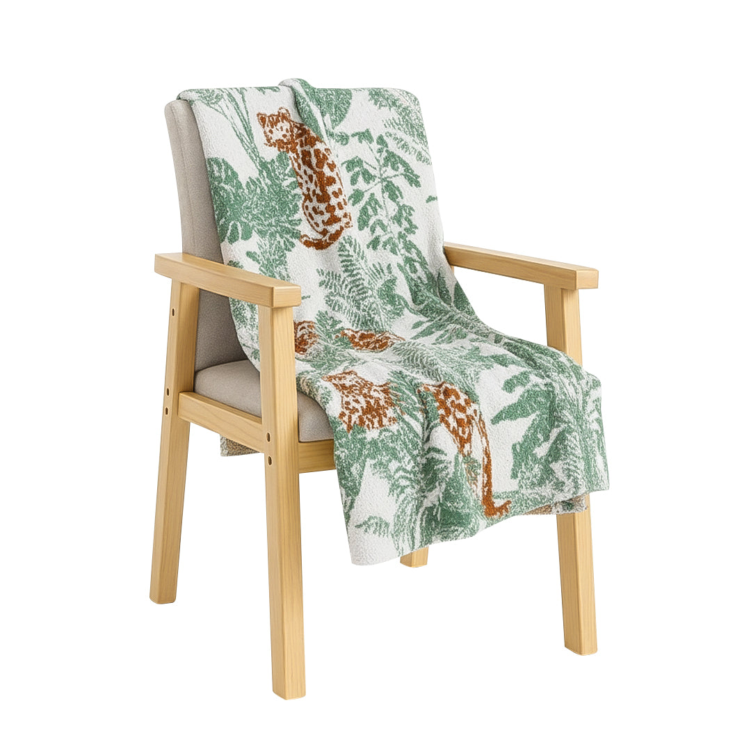 SOGA Tropical Leaf Print Throw Blanket 130x180cm Soft Polyester