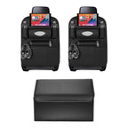 SOGA Car Bundle D – 2 Back Seat Storage Bag & Black Collapsible Trunk Cargo Organizer