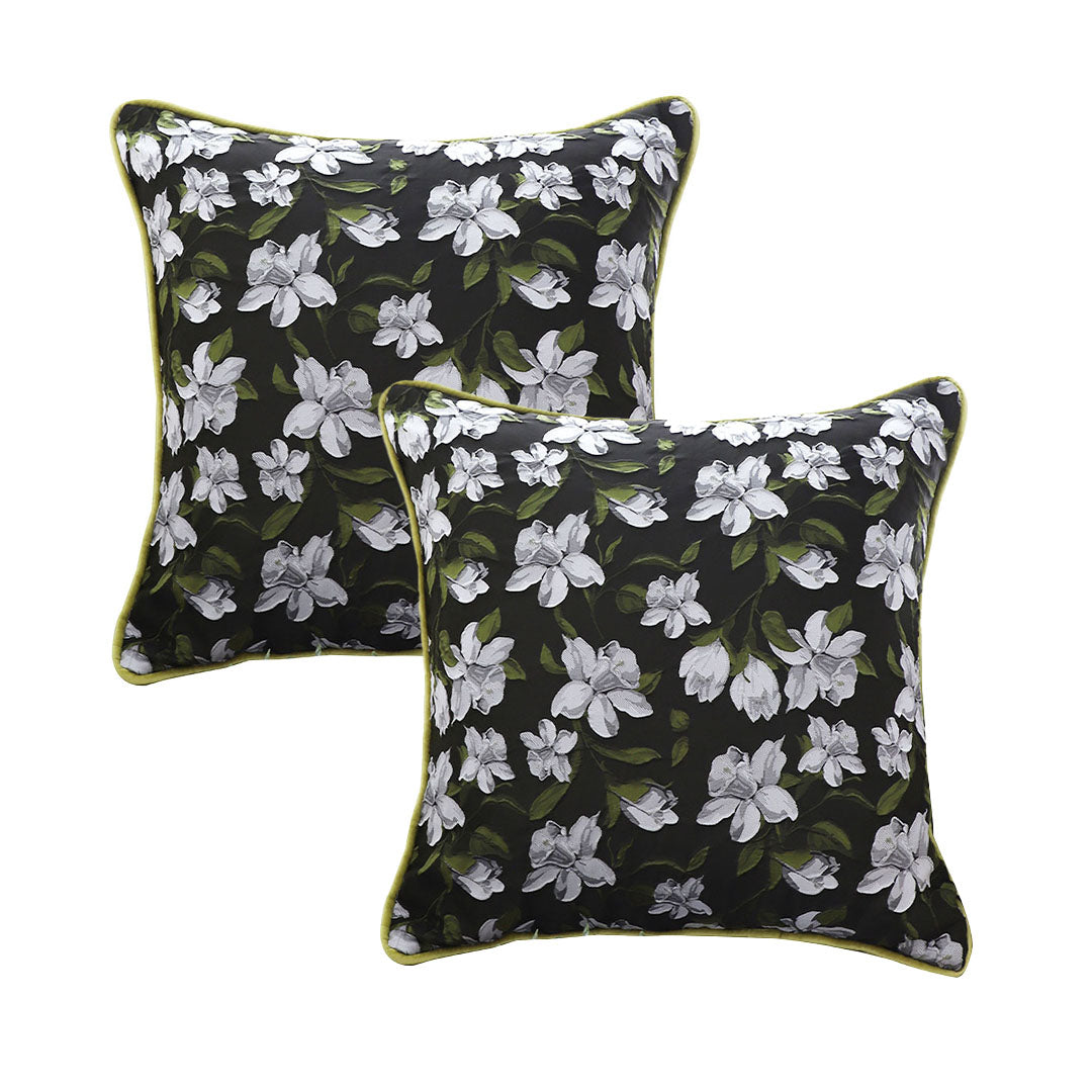 SOGA 2X 45cm Subtle Foliage Green Pillow Subtle Orchid Blossom Square Throw Pillow $ 107.90