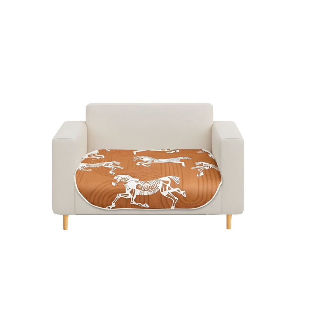 SOGA One-Seater Orange Horse Print 90x90cm Throw Blanket Sofa Cover $ 91.50