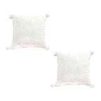 SOGA 2X 45cm Throw Pillow White Soft Plush Christmas Snowflake Ball Square For festive Holiday $ 90.90