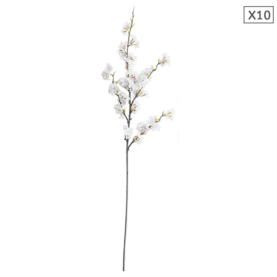 SOGA 10x Artificial Silk Flower Fake Cherry Blossom Bouquet Table Decor White $ 177.90