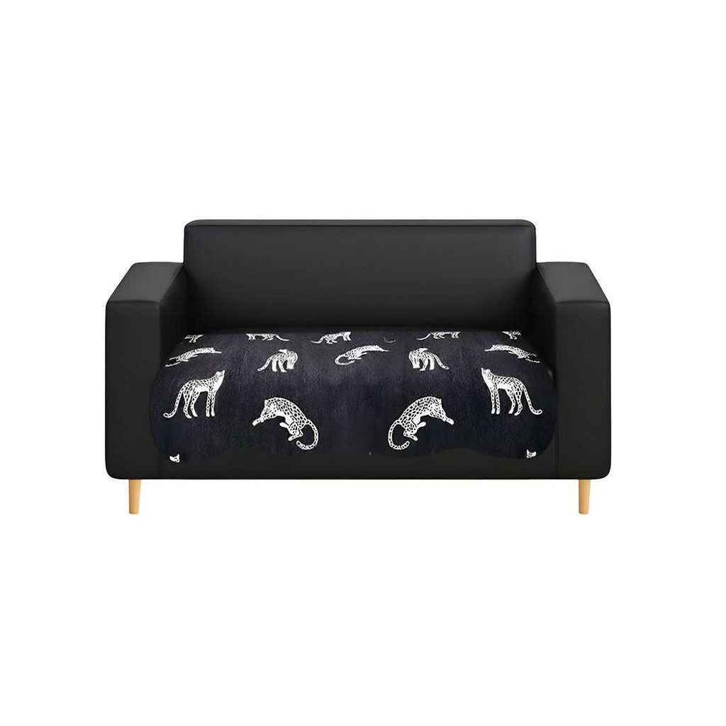 SOGA Two-Seater Black Leopard Print 90x160cm Throw Blanket Sofa Cover $ 93