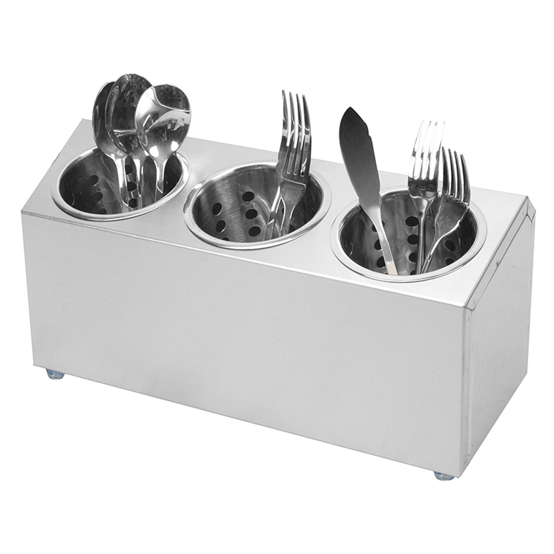 SOGA 18/10 Stainless Steel Commercial Conical Utensils Cutlery Holder with 3 Holes $ 77.90