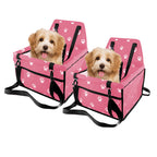 SOGA 2X Waterproof Pet Booster Car Seat Breathable Mesh Safety Travel Portable Dog Carrier Bag Pink $ 86.50