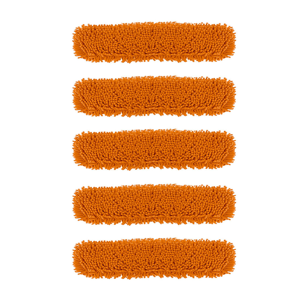 SOGA 5X 80x12 Orange Microfiber Flat Mop Floor Cleaning Pads Rotating Dust Remover $ 110.90