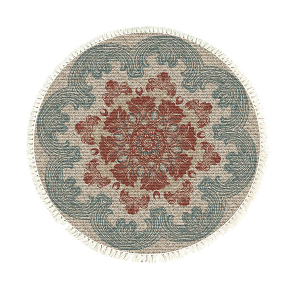 SOGA 90cm Mandala Round Rug Boho Design Hippie Area Rug Anti-slip Doormat Home Decor $ 55.50