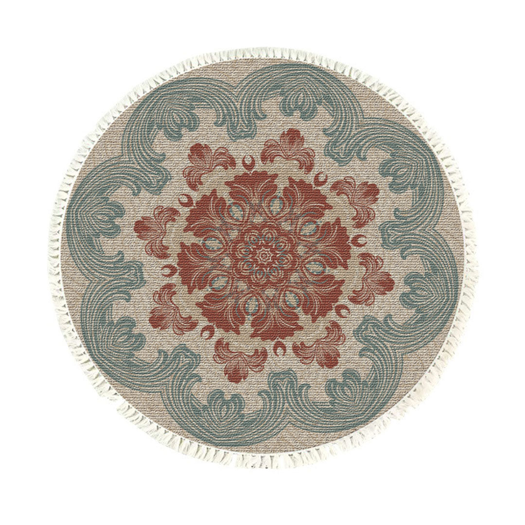 SOGA 90cm Mandala Round Rug Boho Design Hippie Area Rug Anti-slip Doormat Home Decor $ 55.50