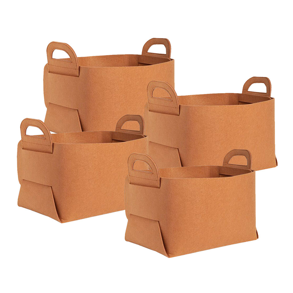 SOGA 4X Small Coffee Foldable Felt Storage Portable Collapsible Bag Home Office Foldable Organiser with Carry Handles $ 92.90