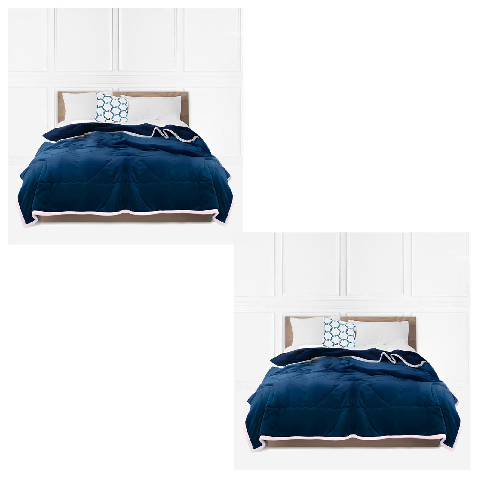 SOGA 2X Navy Blue Throw Blanket Warm Cozy Double Sided Thick Flannel Coverlet Fleece Bed Sofa Comforter $ 181.50