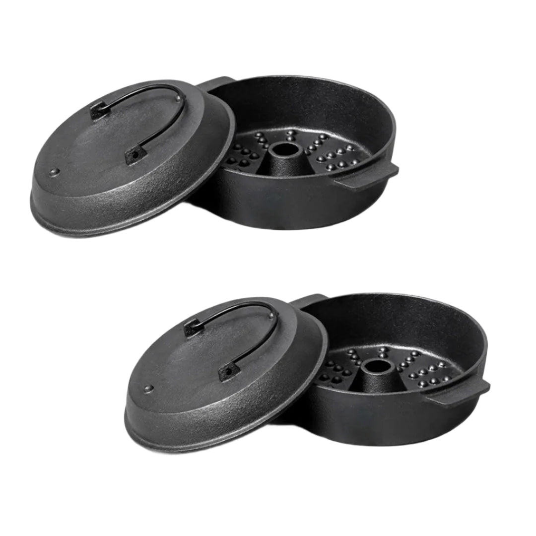 SOGA 2X 28cm Cast Iron Dutch Oven Pre-Seasoned Cast Iron Pot with Lid $ 140.50