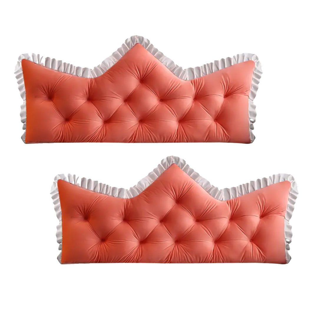 SOGA 2x90cm Crown Pillows Tufted Pink Headboard Cushion Set $ 97.50