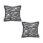 SOGA 2X 45cm Black and White Luxury Cushion Light Mottled Texture Decorative Square Pillow Living Room $ 107.90
