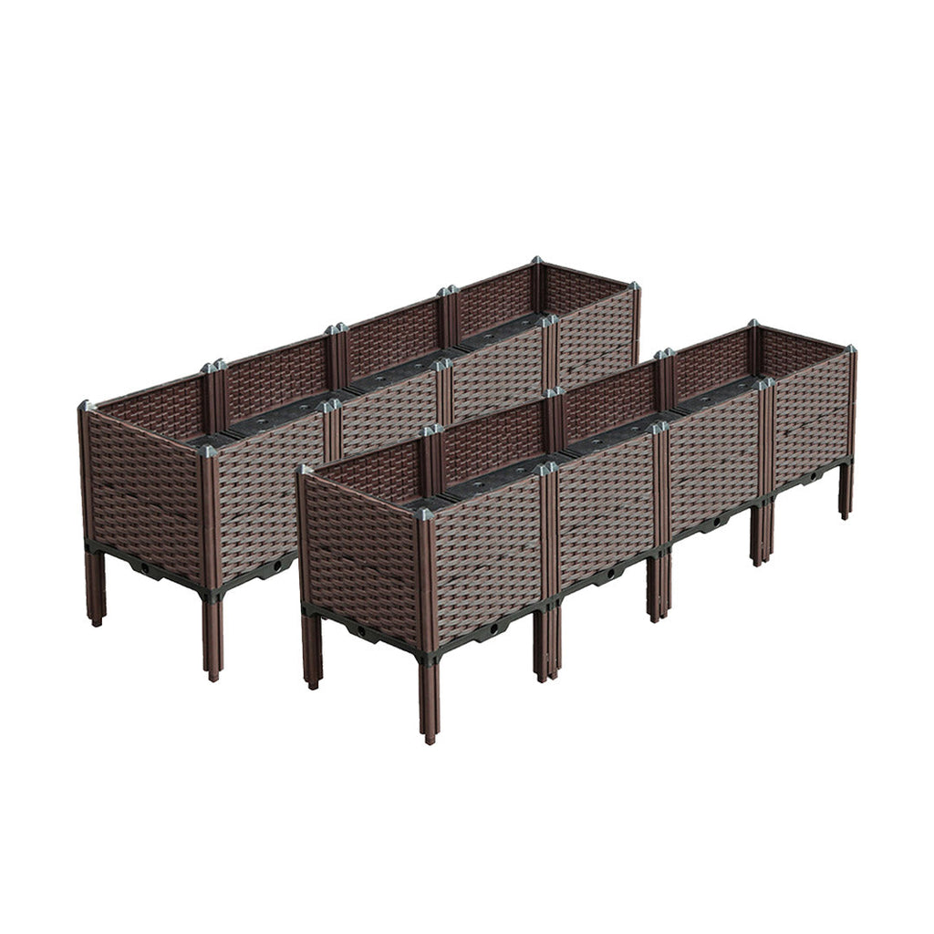 SOGA 2X 160cm Raised Planter Box Vegetable Herb Flower Outdoor Plastic Plants Garden Bed with Legs Deepen $ 388.50