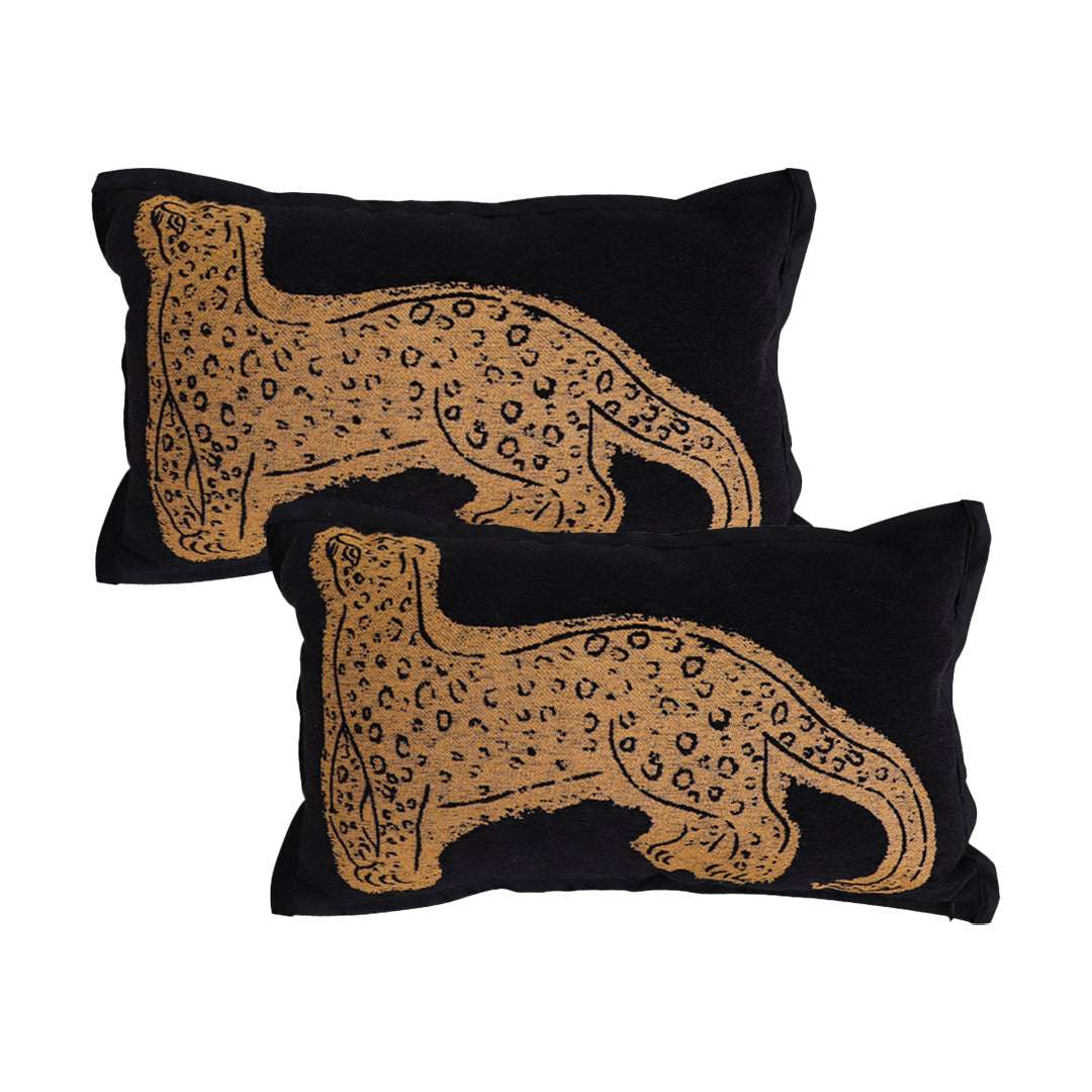 SOGA 2X 30cm Modern Charcoal Gray Leopard Pattern Throw Pillow $ 133