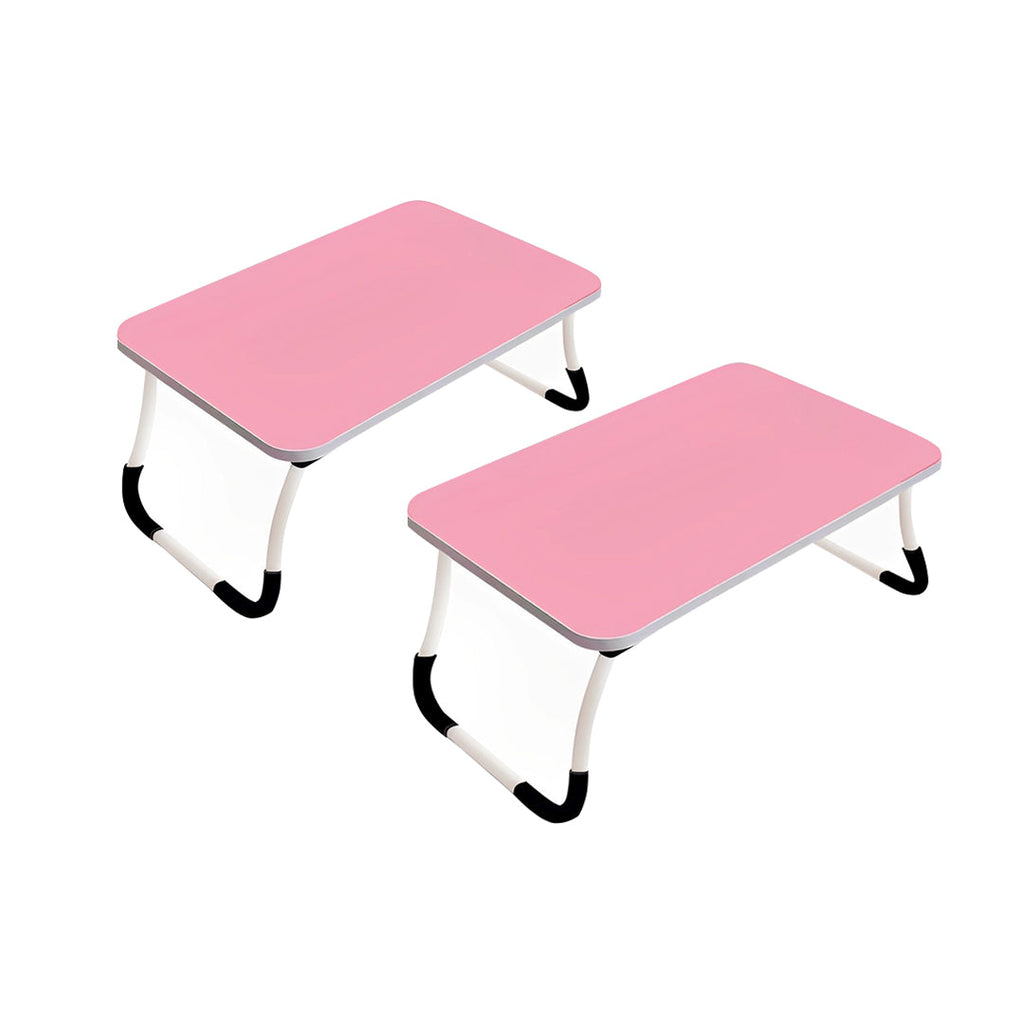 SOGA 2X Pink Portable Bed Table Adjustable Foldable Bed Sofa Study Table Laptop Mini Desk Breakfast Tray Home Decor $ 65.50