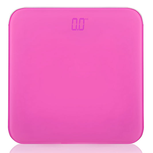 SOGA 180kg Digital Fitness Weight Bathroom Gym Body Glass LCD Electronic Scales Pink
