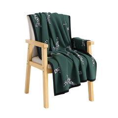 SOGA Forest Green Zebra Print Throw Blanket 130x180cm Acrylic $ 97.90