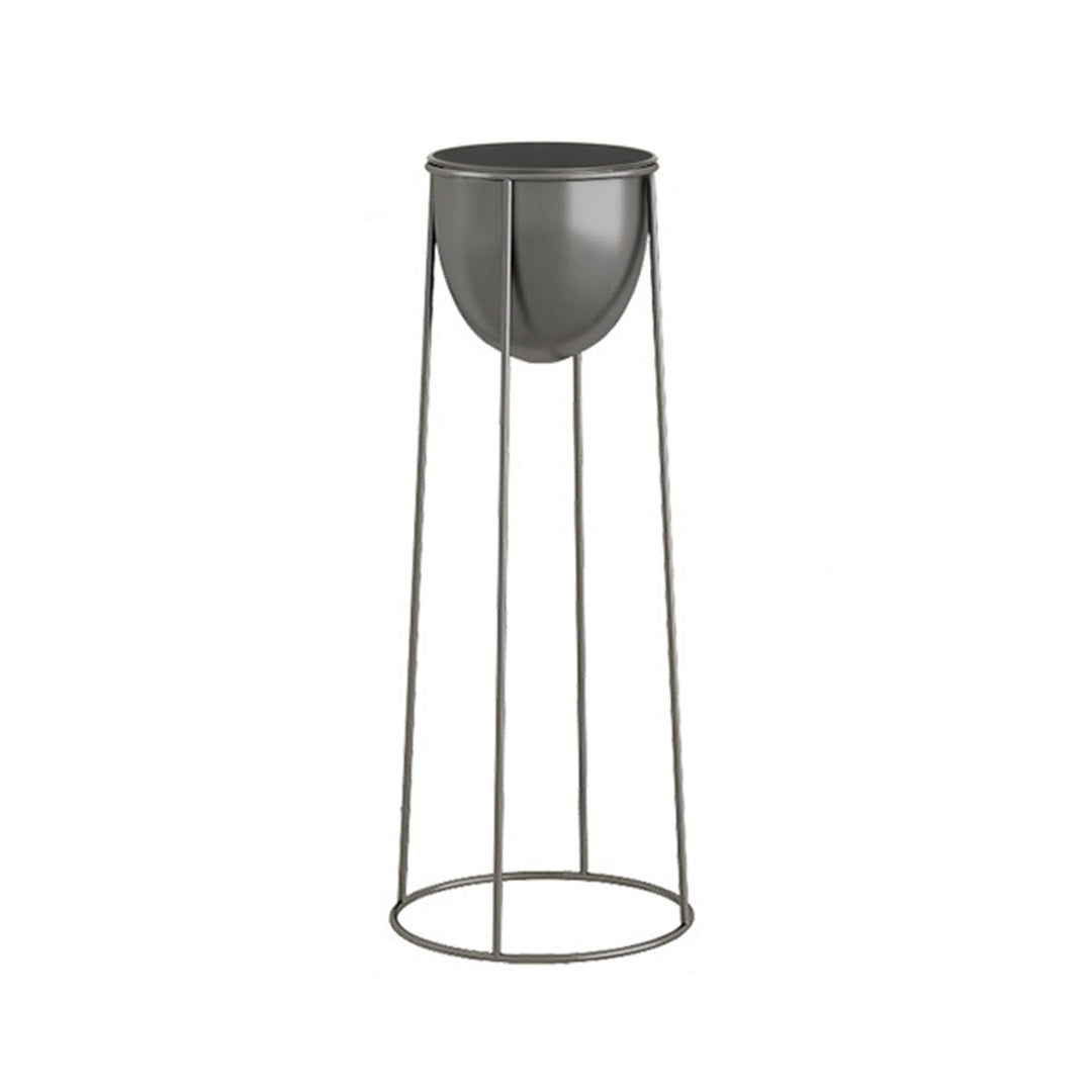 SOGA 70cm Round Wire Metal Flower Pot Stand with Black Flowerpot Holder Rack Display $ 88.90