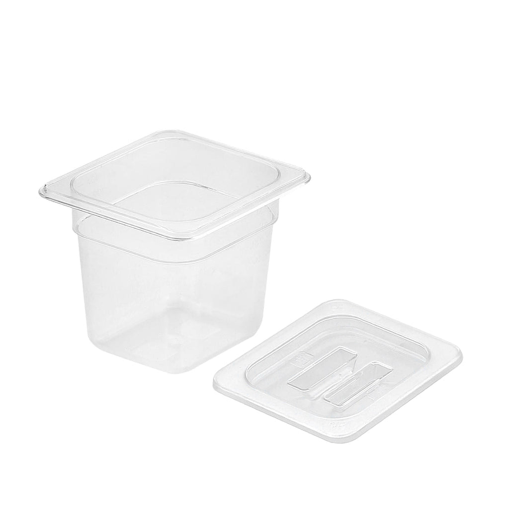 SOGA 150mm Clear Gastronorm GN Pan 1/6 Food Tray Storage with Lid $ 30.90