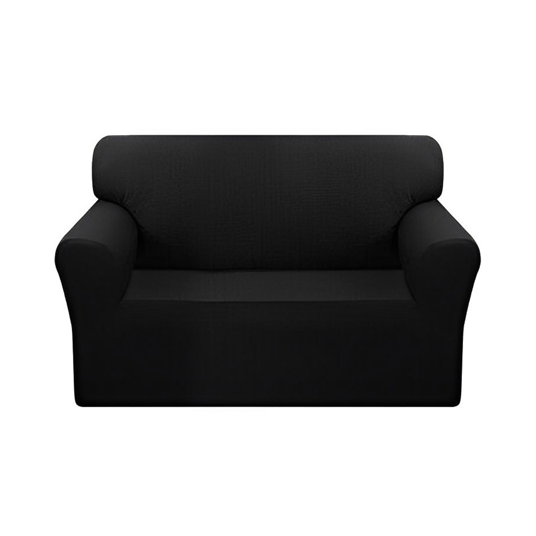SOGA 2-Seater Black Sofa Cover Couch Protector High Stretch Lounge Slipcover Home Decor $ 41.50