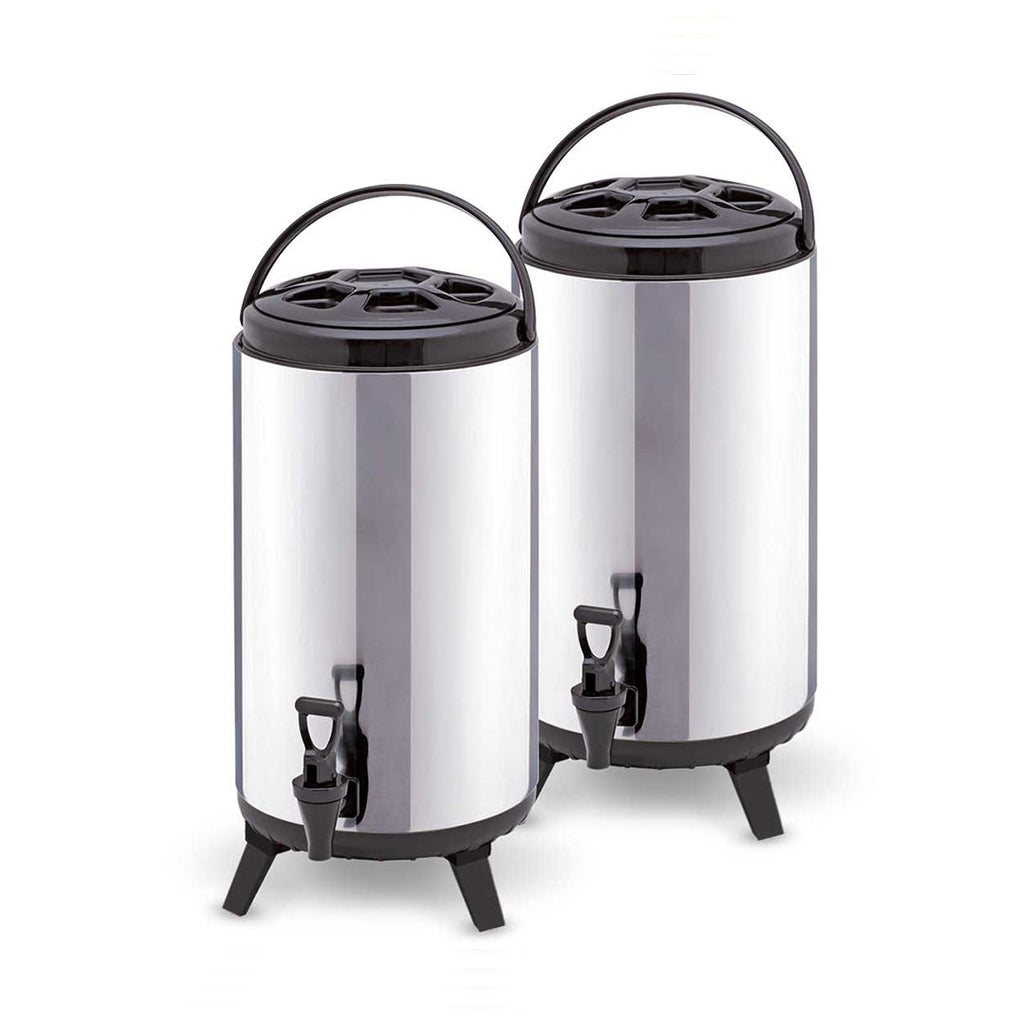 SOGA 2 x 10L Portable Insulated Cold/Heat Coffee Tea Beer Barrel Brew Pot With Dispenser $ 149.90