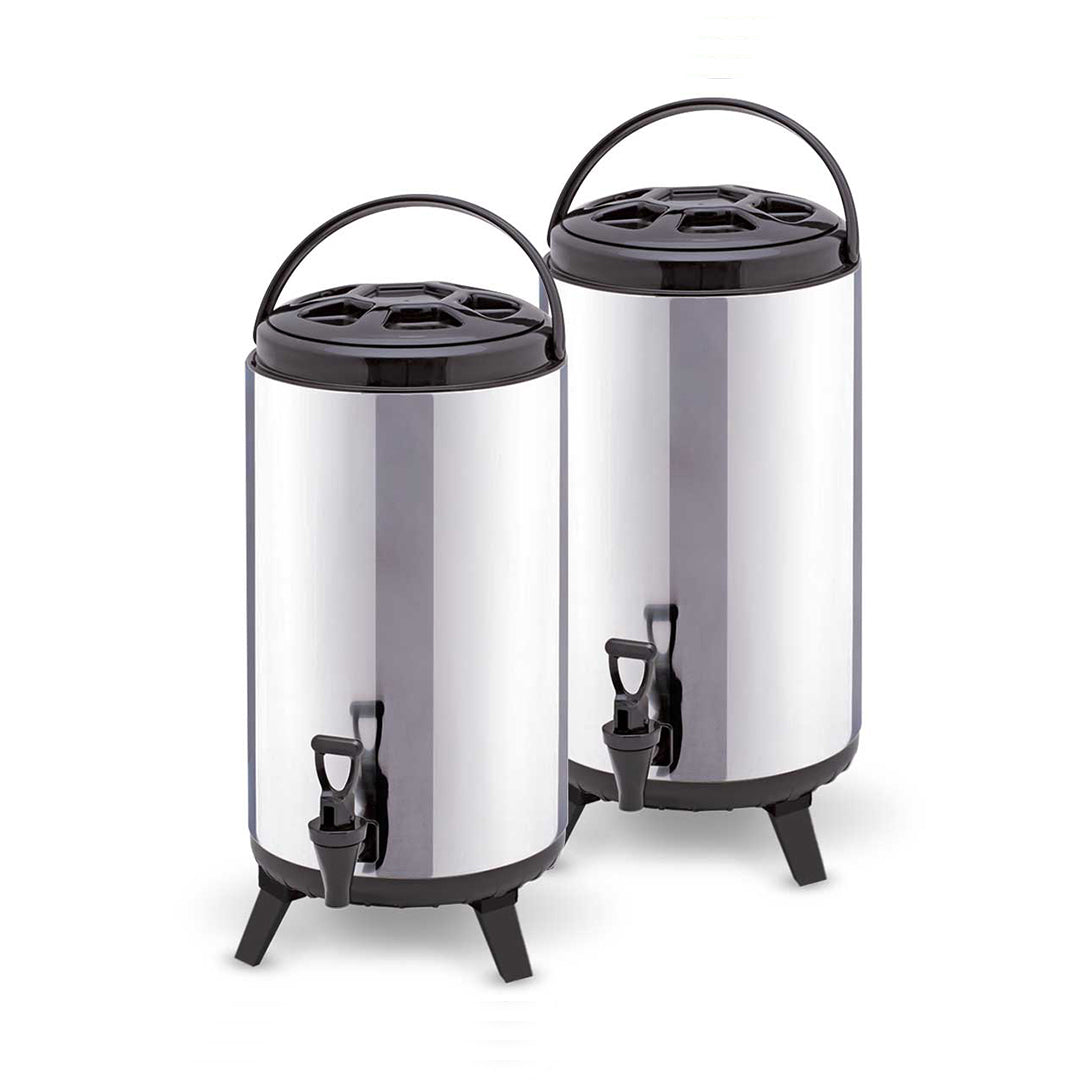 SOGA 2 x 10L Portable Insulated Cold/Heat Coffee Tea Beer Barrel Brew Pot With Dispenser $ 149.90