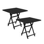 SOGA 2X Black Dining Table Portable Square Surface Space Saving Folding Desk Home Decor $ 161.90