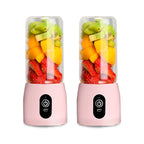 SOGA 2X Portable Mini USB Rechargeable Handheld Juice Extractor Fruit Mixer Juicer Pink $ 92.90