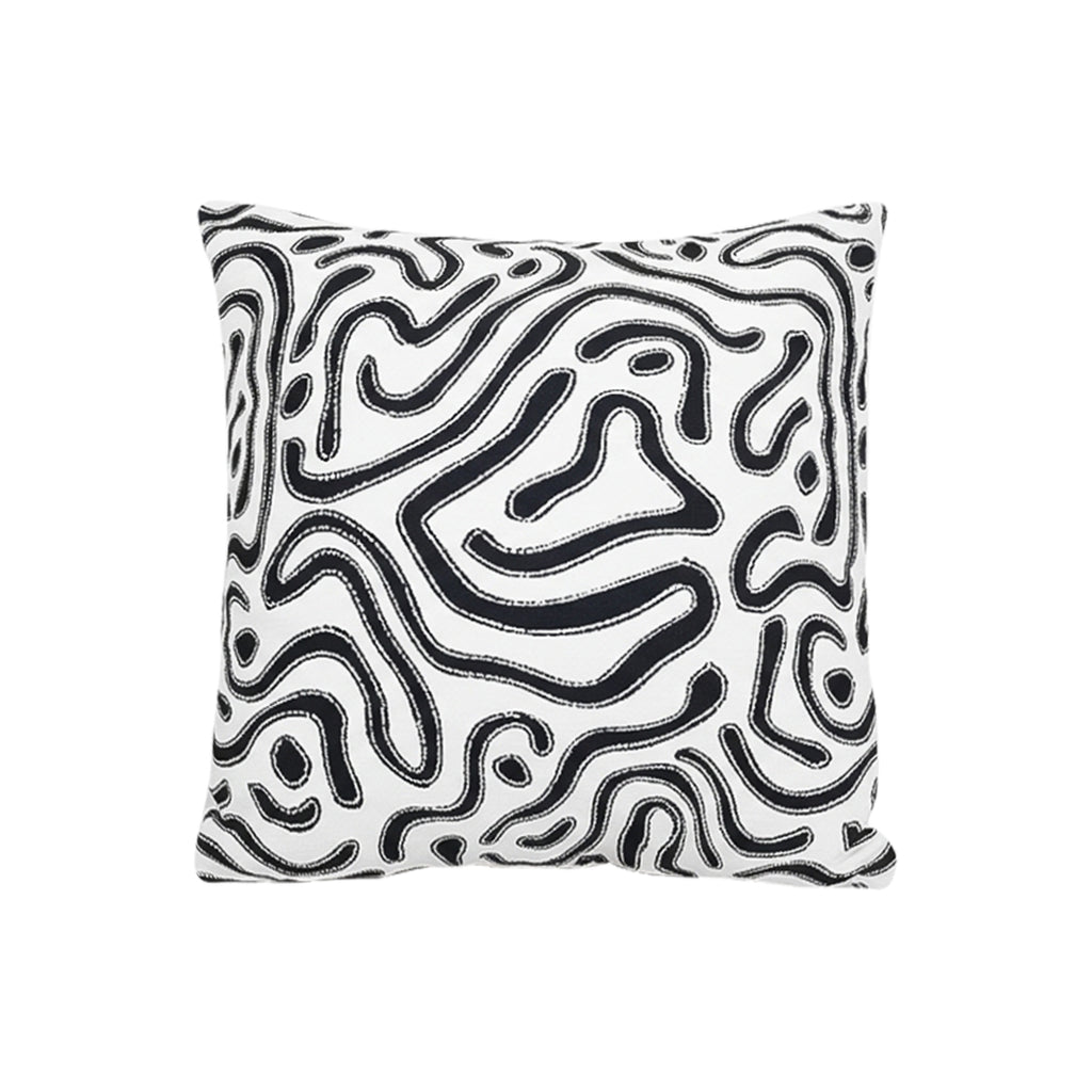 SOGA 50cm Black White Abstract Swirl Pattern Decorative Throw Pillow $ 72.50