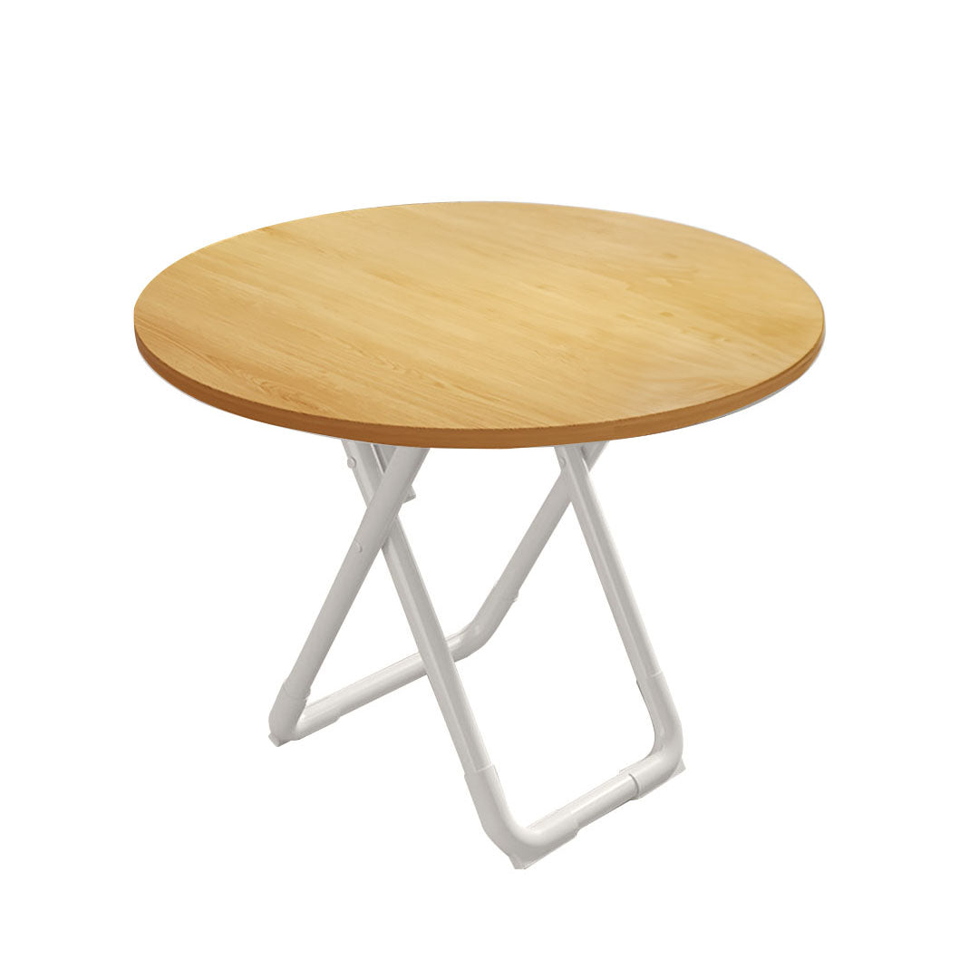 SOGA 80cm Wood Color Round Table with White Legs Modern Design for Home Decor $ 102.50