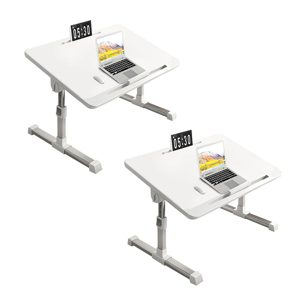 SOGA 2X 60X40cm White Small Laptop Bed Portable Foldable Study Table Adjustable $ 151.50