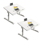 SOGA 2X 60X40cm White Small Laptop Bed Portable Foldable Study Table Adjustable $ 151.50