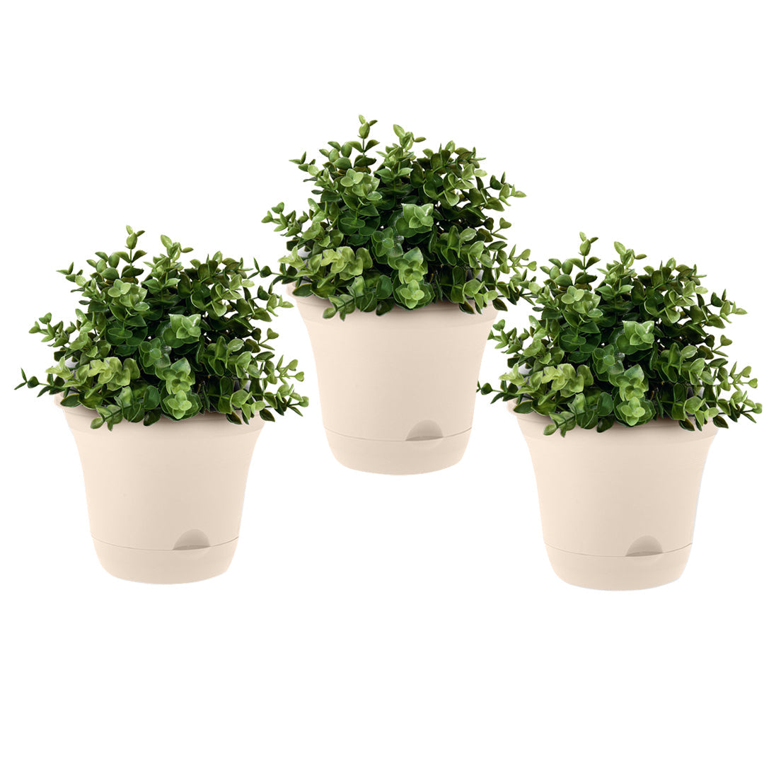 SOGA 19.5cm Plastic Plant Pot Self Watering Planter Flower Bonsai Indoor Outdoor Garden Decor Set of 3 $ 43.50