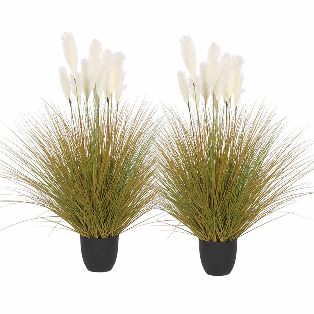 SOGA 2X 137cm Artificial Indoor Potted Reed Bulrush Grass Tree Fake Plant Simulation Decorative $ 409.50