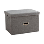 SOGA Grey Medium Foldable Canvas Storage Box Cube Clothes Basket Organiser Home Decorative Box $ 33.50