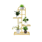SOGA 4 Tier 5 Pots Gold Metal Plant Stand Flowerpot Display Shelf Rack Indoor Home Office Decor $ 55.50
