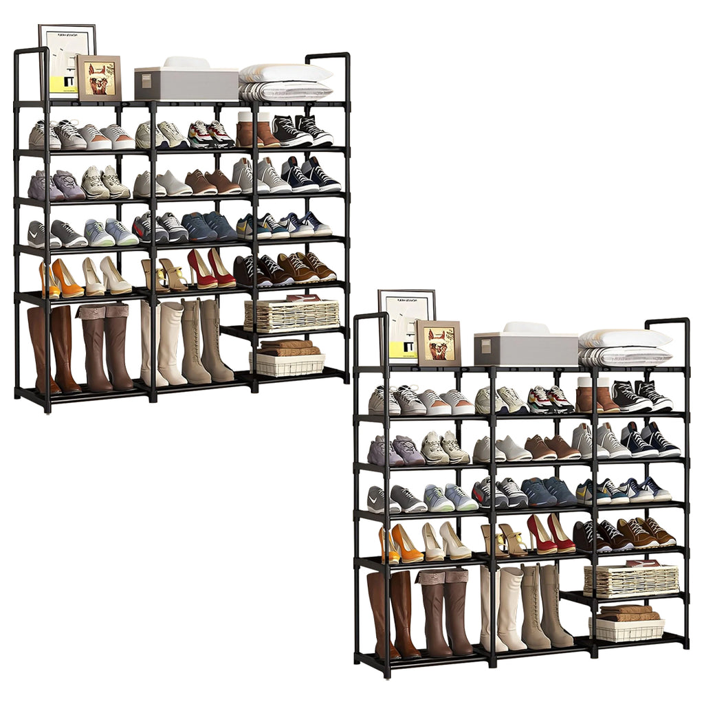 SOGA 2X 19-Shelf Tier Shoe Storage Shelf Space-Saving Caddy Rack Organiser with Handle $ 176.90