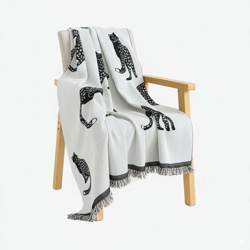 SOGA Two-seater White Sofa Cover Leopard Print 180x260cm Polyester $ 102