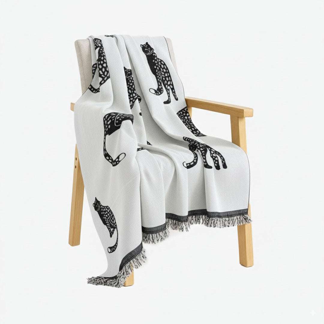 SOGA Two-seater White Sofa Cover Leopard Print 180x260cm Polyester $ 102