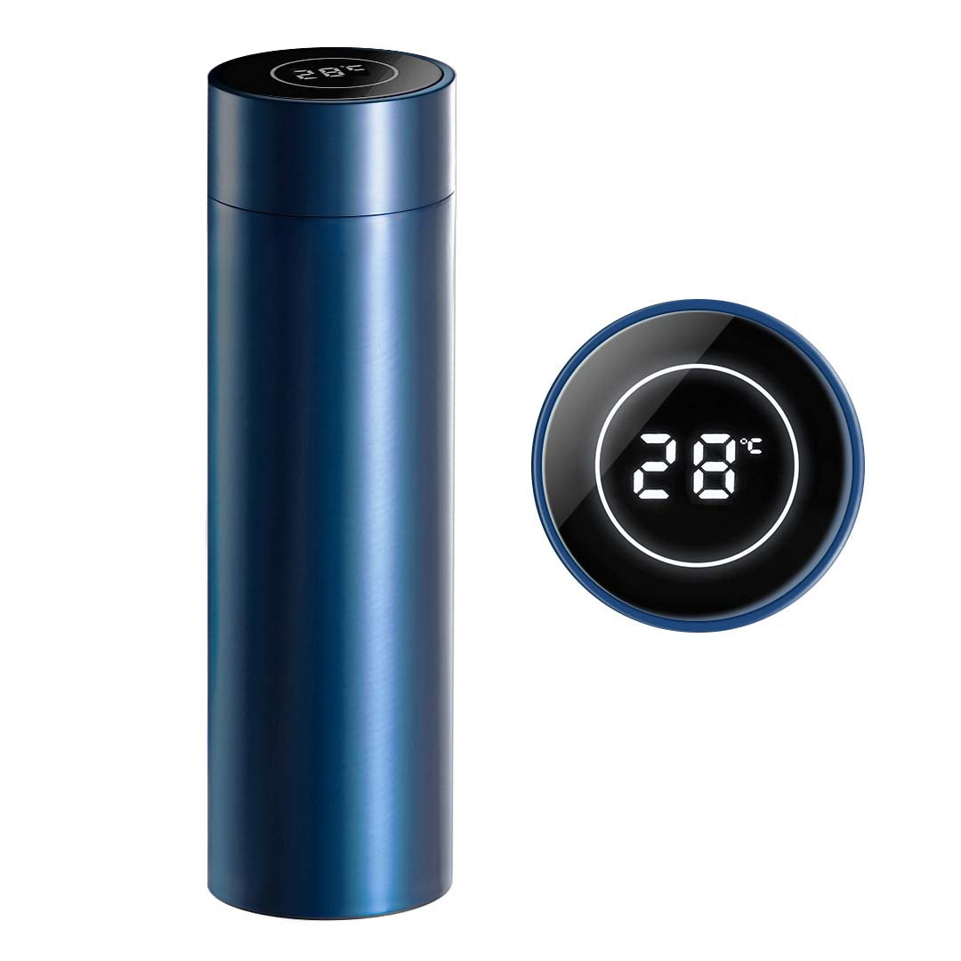 SOGA 500ML Stainless Steel Smart LCD Thermometer Display Bottle Vacuum Flask Thermos Blue $ 38.90