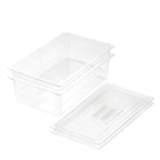 SOGA 150mm Clear Gastronorm GN Pan 1/1 Food Tray Storage Bundle of 2 with Lid $ 118.50