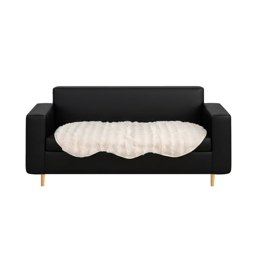 SOGA Three-seater Cream Faux Fur Throw Blanket 90x210cm Polyester $ 84.50